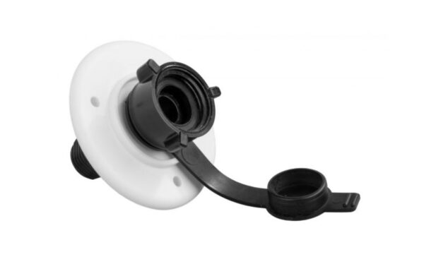 JR Products Fresh Water Inlet, Polar White, Surface Mount