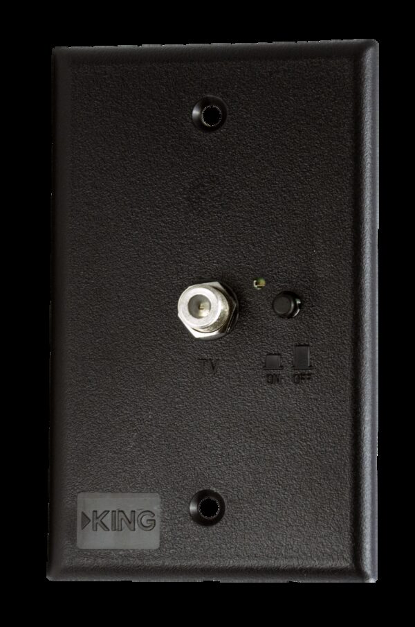 KING 12 Volt DC Power Receptacle Wall Plate, Black