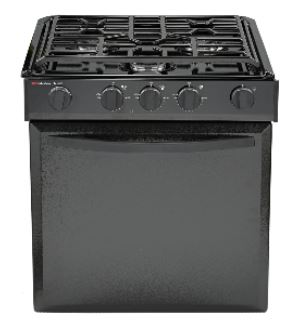 Suburban Propane RV Stove, 3 Burner Range, 21.6 Inch, Black