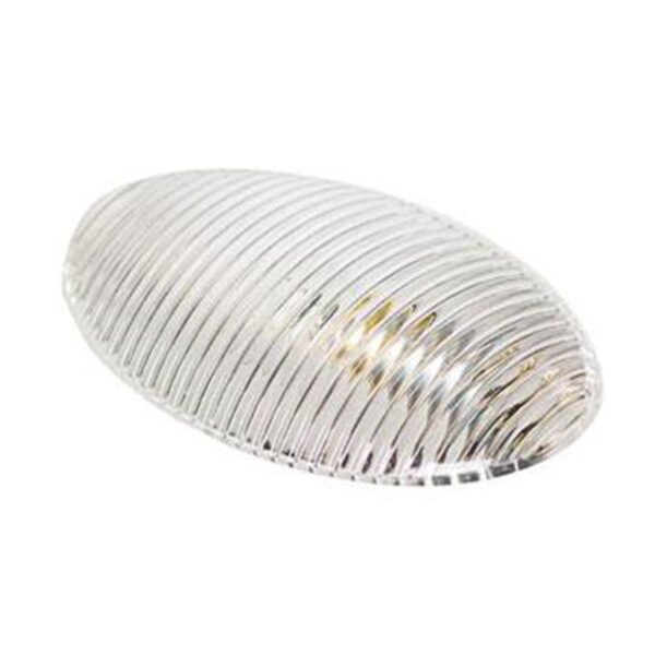 Arcon Porch Light Lens, Flat Oval, Transparent Acrylic