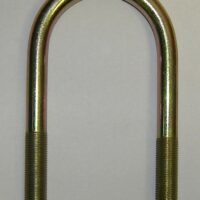 AP Products Leaf Spring U Bolt, 5.1 Inch x 2.38 Inch, 1/2 Inch-20, Round, Yellow Zinc Plated