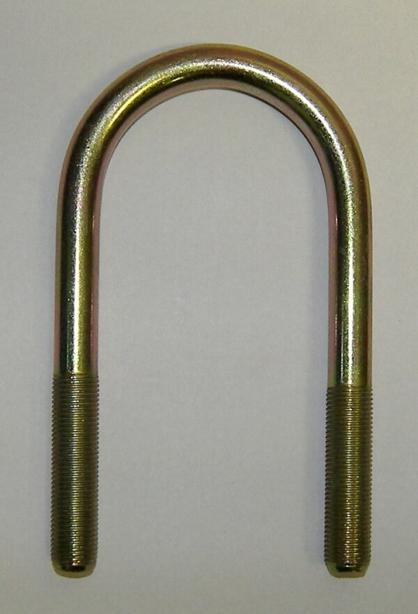 AP Products Leaf Spring U Bolt, 5.1 Inch x 2.38 Inch, 1/2 Inch-20, Round, Yellow Zinc Plated