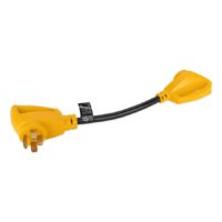 Camco 50 to 30 Amp Dogbone Adapter Cord, 18 Inch, Yellow