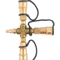 Marshall Excelsior Propane Adapter, 90-Degree Elbow, 1/4 Inch, Brass