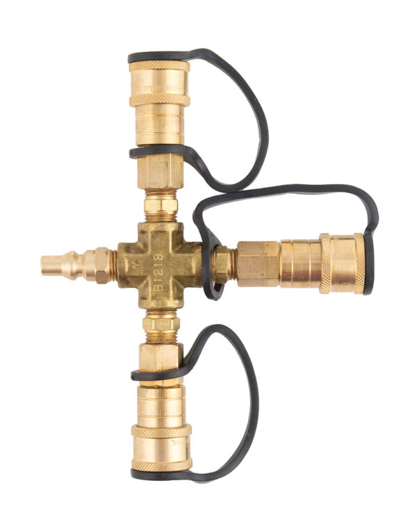 Marshall Excelsior Propane Adapter, 90-Degree Elbow, 1/4 Inch, Brass