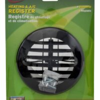 Valterra Heating/Cooling Register Black, Round 5-3/8"