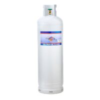 Flame King Propane Tank, 100 lb, Portable, White, Powder Coated