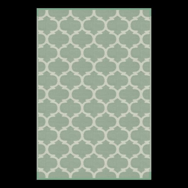 Lippert All-Weather Patio Mat, 9 x 6 ft, Green Solid, Reversible