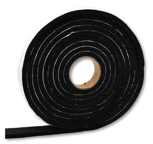 AP Products Weather Stripping, Black, 5/16 Inch × 3/4 Inch, 10 Feet