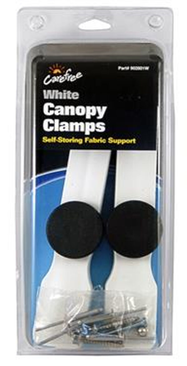 Carefree RV Awning Fabric Clamp, White, Set of 2