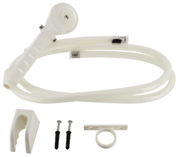 Phoenix Products Hand-Held Shower Head with 60 Inch Hose, White