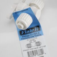 Elkhart Supply 1/2 Inch Fresh Water Stop Valve, Straight, White