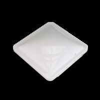 Dometic 14x14 Roof Vent Lid, White Polycarbonate with Riveted Hinges