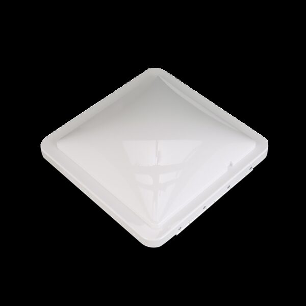 Dometic 14x14 Roof Vent Lid, White Polycarbonate with Riveted Hinges