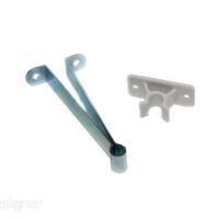 RV Designer Entry Door Holder, 3-Inch Metal C-Clip, White