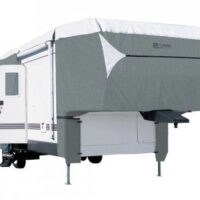 Classic Accessories Fifth Wheel Trailer Cover, 26 feet, Gray/White, Poly PRO3