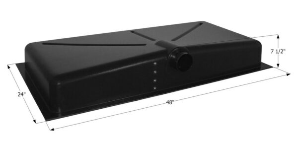 Icon 23 Gallon Waste Holding Tank, Black, with Drain Spigot and Level Sensors