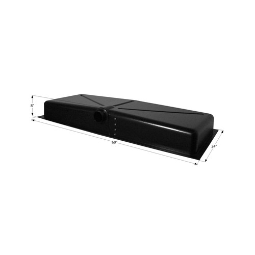 Icon 30 Gallon Waste Holding Tank, Black, with Drain Spigot and Level Sensors
