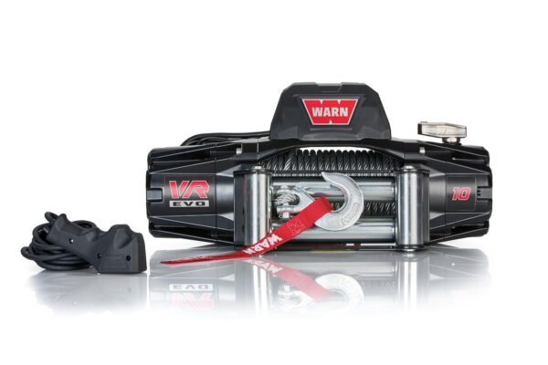 WARN VR EVO 10 10,000 lb Electric Winch, Steel Line, Fixed Mount, Black
