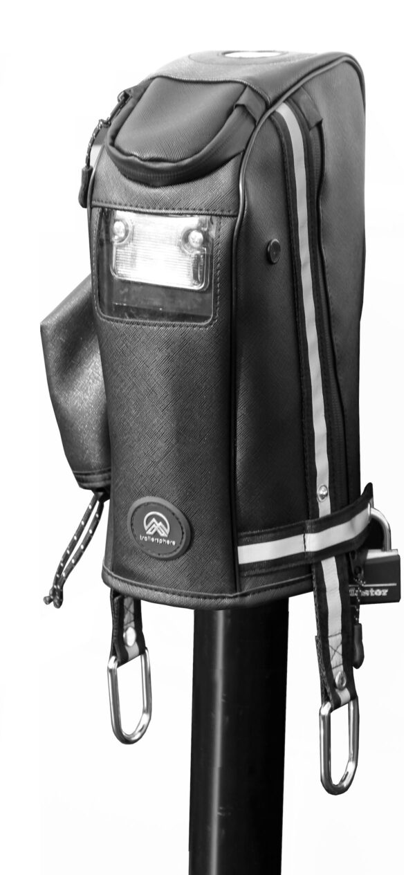 Trailersphere Tongue Jack Cover, Barker Electric Jack, Black