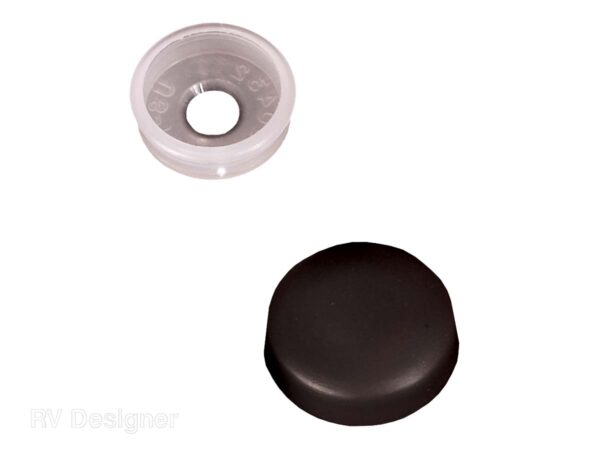 RV Designer Snap-Over Screw Covers, Black, 14-Pack