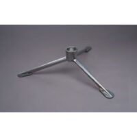 Heng's Tripod Foldable Table Leg Base, Aluminium, Silver, Surface Mount