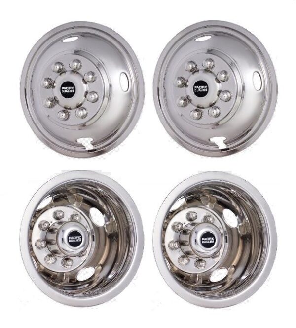 Pacific Dualies 16" Wheel Simulator, 8 Lug, Bolt-On, Set of 4