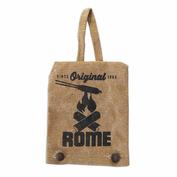 Rome Industries Pie Iron Storage Bag Canvas Brown, 11" x 6", Hanging Loop