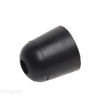 RV Designer Round Door Stop Bumper, Rubber, Black