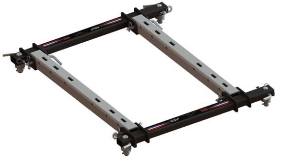 PullRite ISR Series Fifth Wheel Rail Adapter, Dodge OEM, Black and Silver