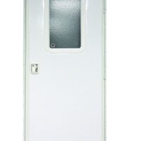 Lippert Radius Entry Door 72 x 24 inch, Polar White, UV-Stable Window