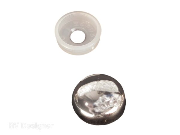 RV Designer Snap-Over Screw Covers, Silver, 14-Pack