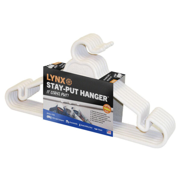 Tri-Lynx Clothes Hangers, Set of 6, White