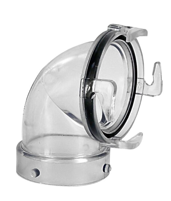 Valterra 90-Degree Sewer Hose Adapter, Clear