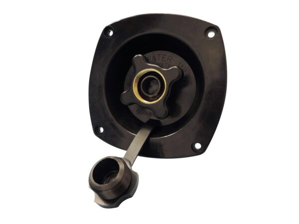 SHURflo Fresh Water Inlet with Regulator, 65 PSI, Black