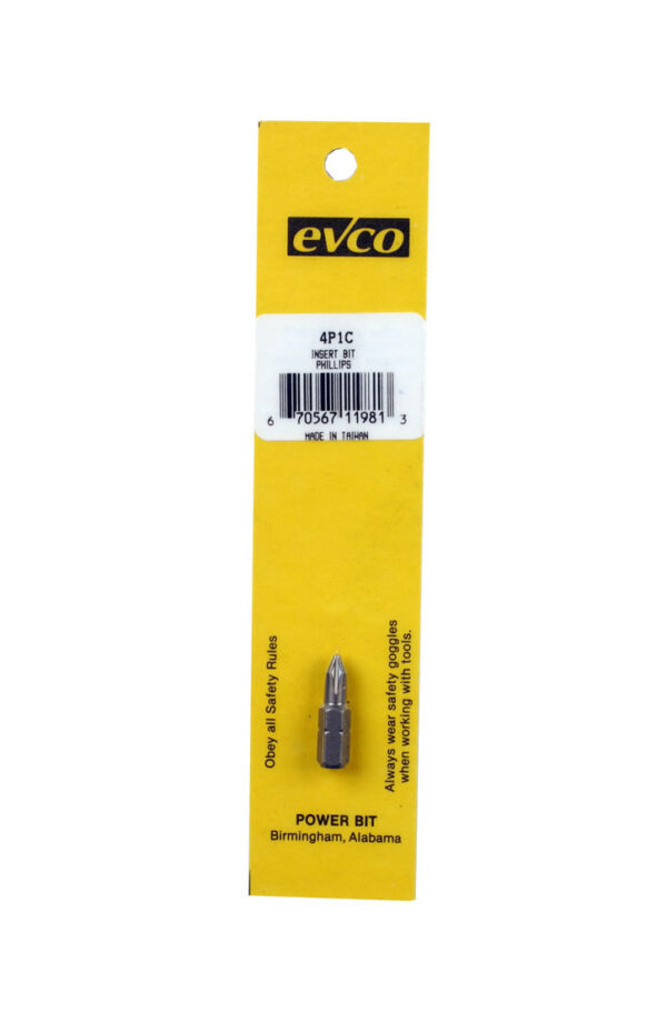 AP Products Phillips #1 Power Bit, 2" Black