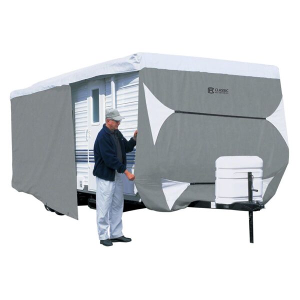 Classic Accessories Receiver Hitch Trailer Cover, 27 feet, Gray/White, Poly PRO3