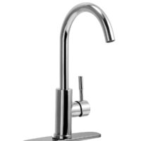 Dura Faucet Slim RV Kitchen Faucet, High Arc Spout, Chrome Plated