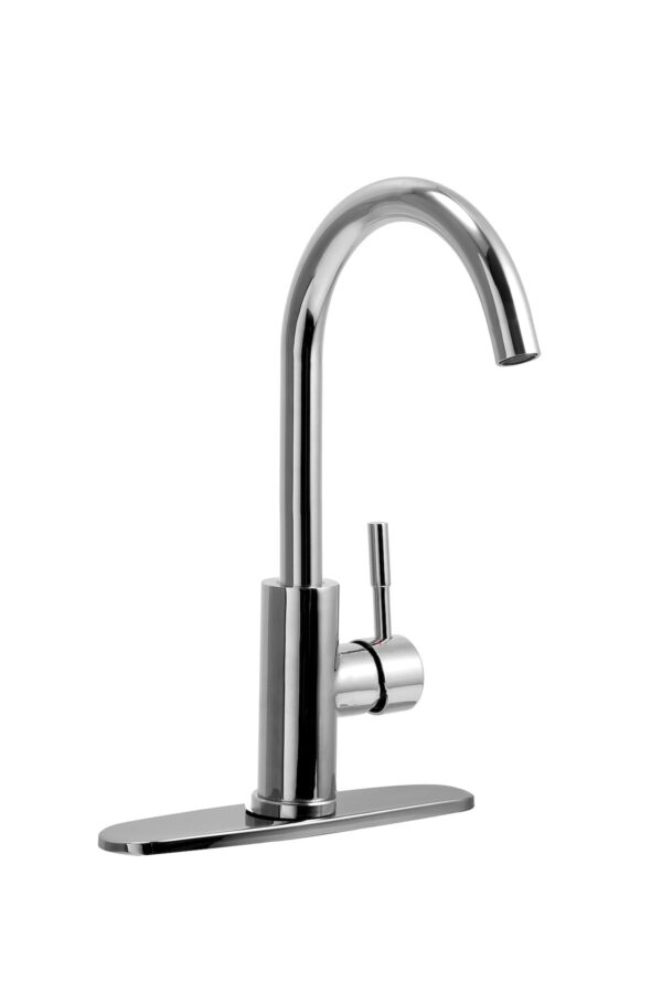 Dura Faucet Slim RV Kitchen Faucet, High Arc Spout, Chrome Plated