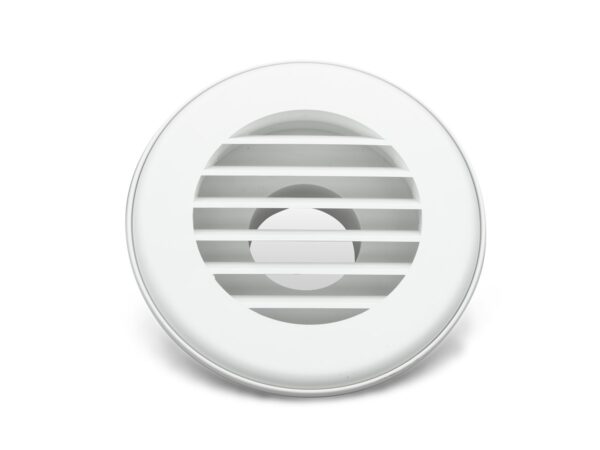 B&B Molders Round Duct Register, 4 Inch, Polar White