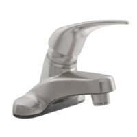 Dura Faucet RV Lavatory Faucet, Brushed Nickel, Mid-Arc, 4" Mount