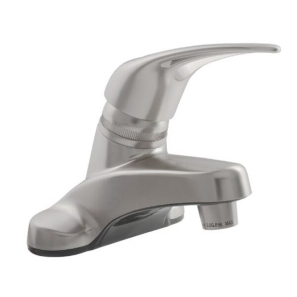 Dura Faucet RV Lavatory Faucet, Brushed Nickel, Mid-Arc, 4" Mount