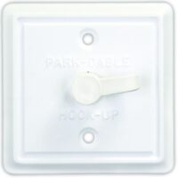JR Products Weatherproof TV Cable Entry Plate, Exterior, Polar White
