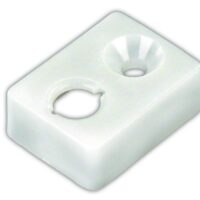 JR Products Type E Plastic Curtain Track End Stop, White, Set of 2