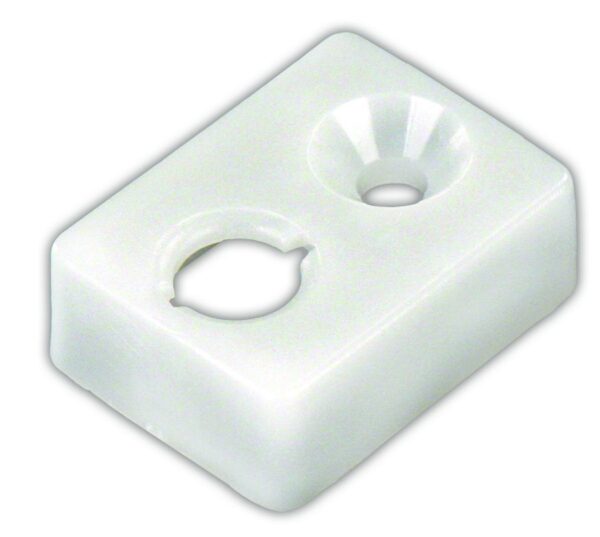 JR Products Type E Plastic Curtain Track End Stop, White, Set of 2