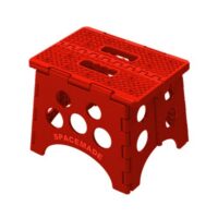 Space Made RV Step Stool, Single Step, Red, Plastic, 385 Pound Capacity