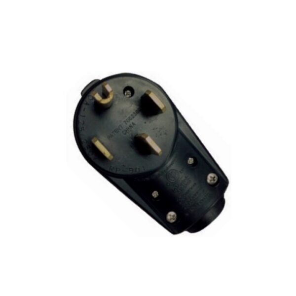 AP Products 50 Amp RV Power Plug, NEMA 14-50P Male, Black