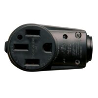 AP Products 50 Amp RV Shore Receptacle, NEMA 14-50R Female, Black