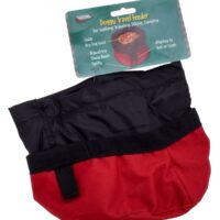 Valterra Dry Dog Food Travel Feeder Pouch, Black/Red Polyester