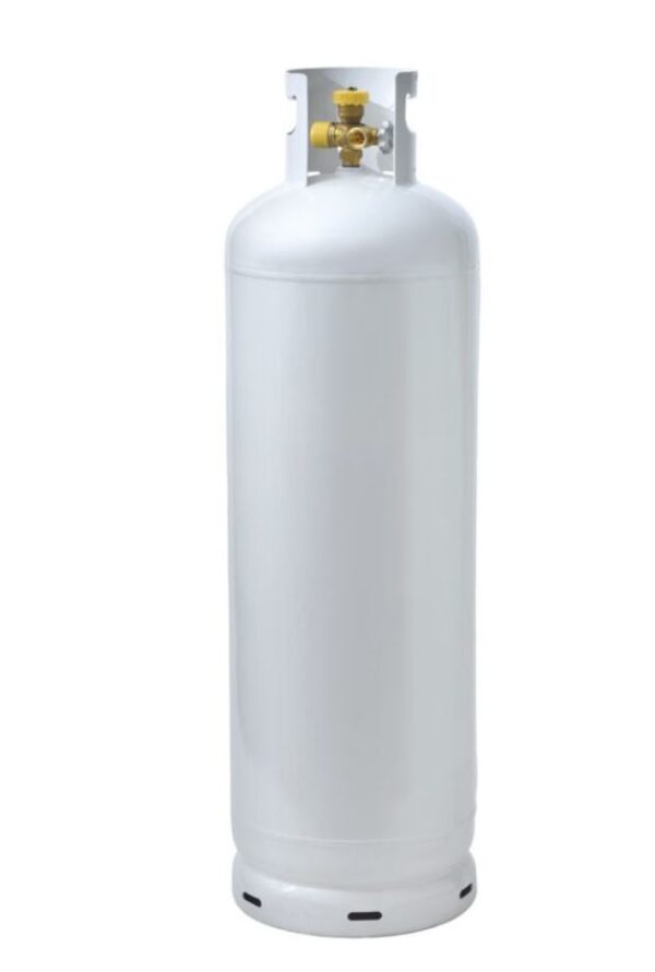 Flame King 100 Pound Propane Tank, Multi-Valve, White